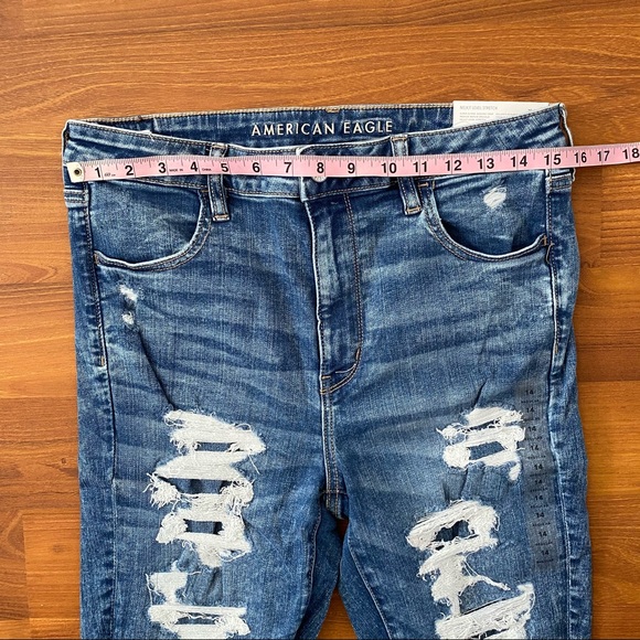American Eagle Super Hi Rise Jeans size 14 / 32 W - Picture 2 of 11
